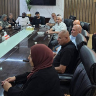 استقبال لجان خدمات مخيمي طولكرم ونور شمس في دار البلدية