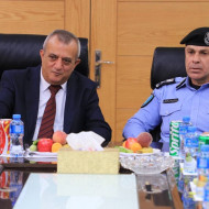 اللواء علام السقا ، مدير عام الشرطة الفلسطينية يزور بلدية طولكرم ويؤكد دعم الشرطة لجهود البلدية في خدمة المواطنين.