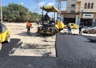 أعمال تعبيد في شارع السكة ودوار ربيح الخندقجي ( اليونس )