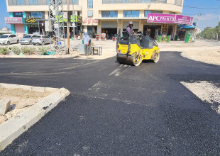 أعمال تعبيد في شارع السكة ودوار ربيح الخندقجي ( اليونس )