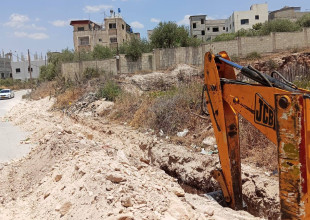 بلدية طولكرم تباشر بأعمال تمديد خط مياه ناقل من بئر مسقط الى خزان ابو طاقة