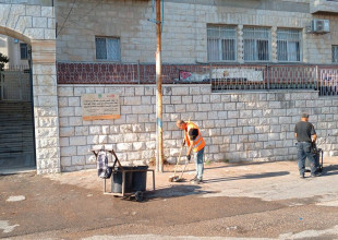 تكثيف أعمال النظافة في مدينة طولكرم