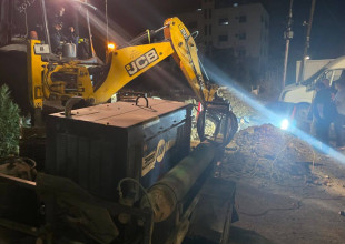 تنفيذ قطعات لخطوط مياه جديدة في حي الملسات