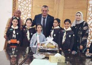 استقبال وفداً من مدرسة بنات شويكة الأساسية