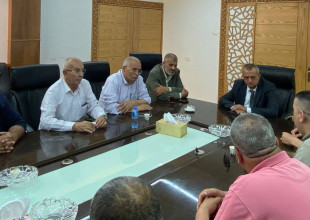 زيارة وفد جبهة النضال الشعبي الفلسطيني في محافظة طولكرم لبلدية طولكرم