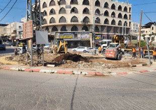 بلدية طولكرم تبدأ العمل فعلياً على إعادة تأهيل دوار شويكة
