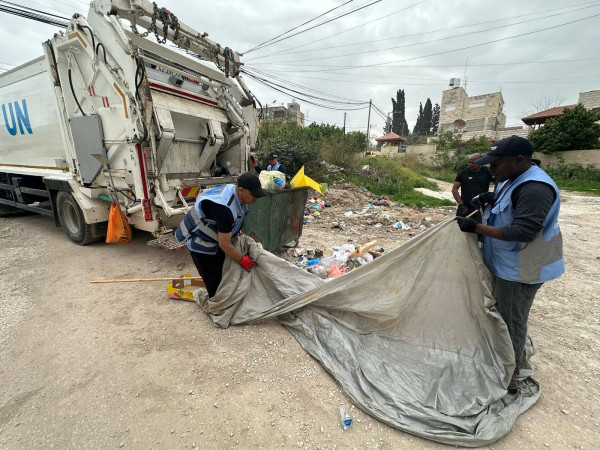 اعمال مشتركة بين بلدية طولكرم ووكالة الغوث في الضواحي